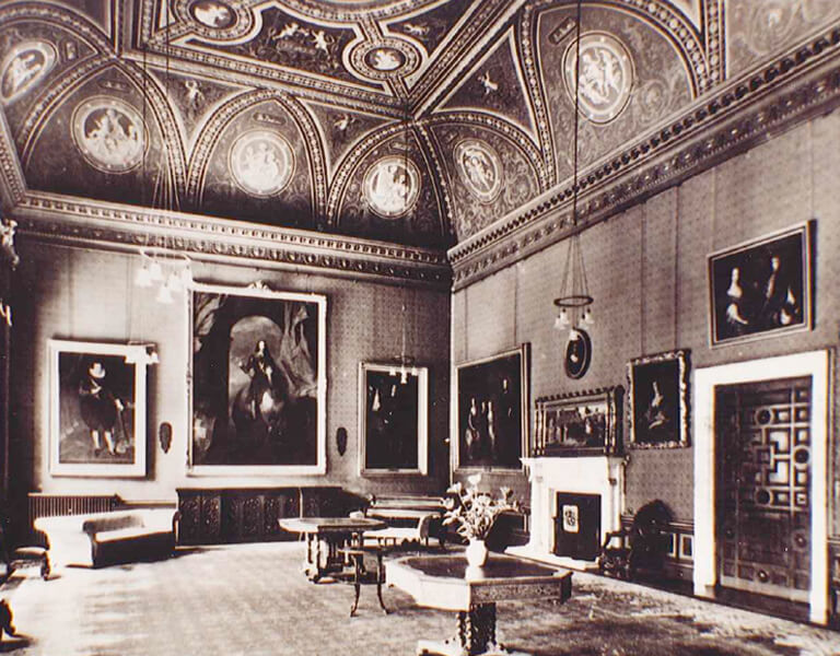 A vintage photograph of the historical Newbattle Abbey, founded as a Cistercian Monastery in 1140 a